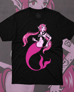 Pink Hell Mermaid Playera