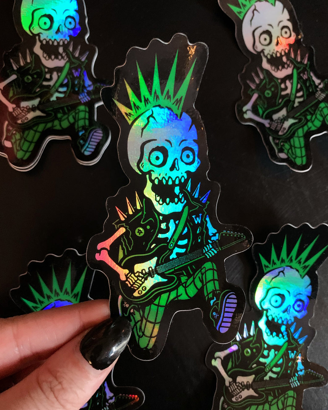 Angry Bones Guitar Holo Sticker