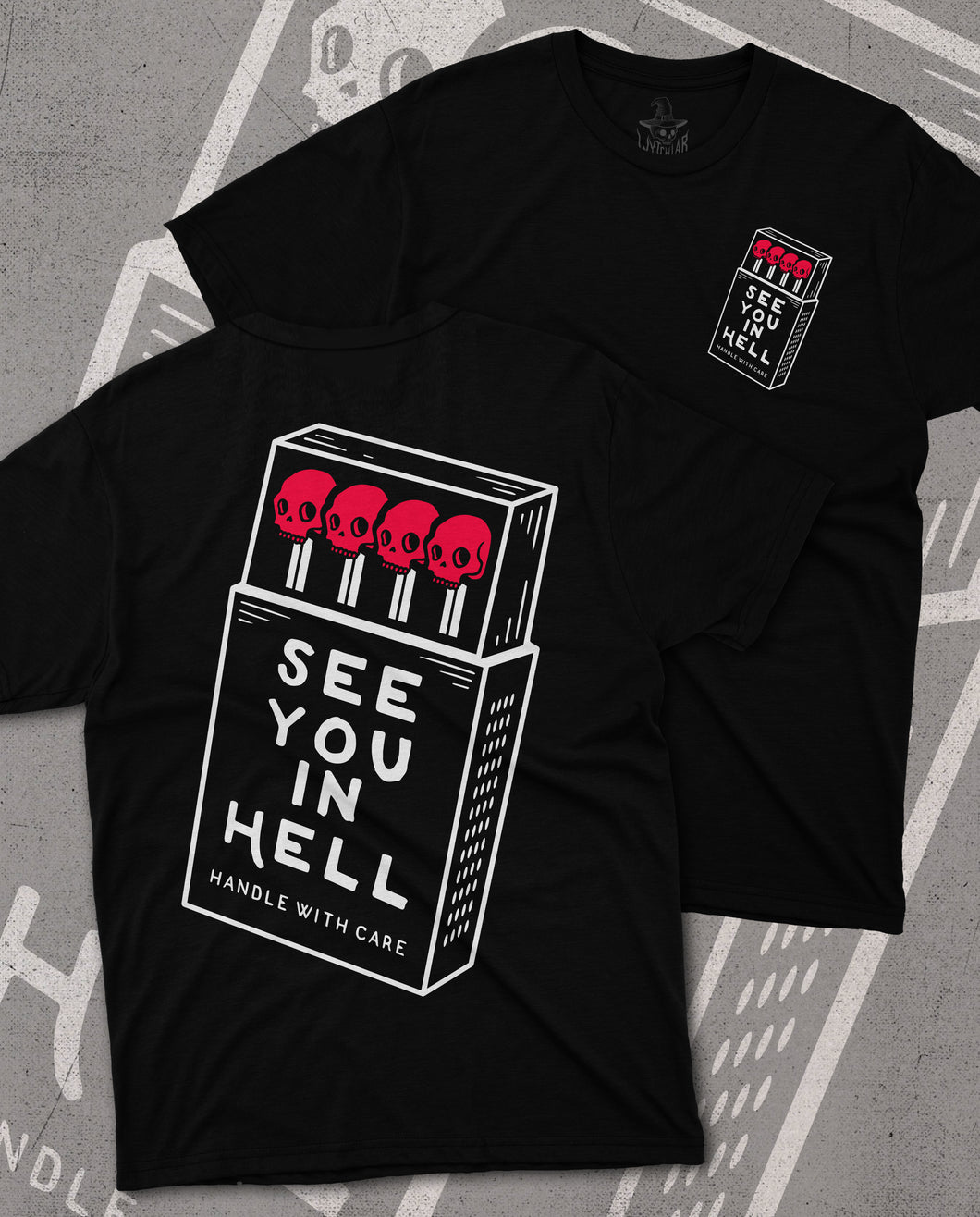 See You In Hell Playera Logo