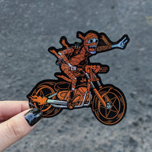 Mummy Biker Sticker