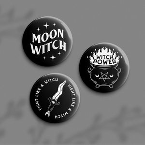 Magic Witch Button Pins
